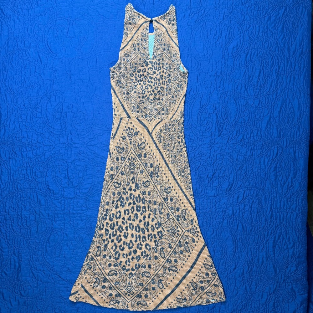 Farm Rio Alyse Knit Midi dress for Leopard Paisley Bandana Print Knit Small - Picture 3 of 8